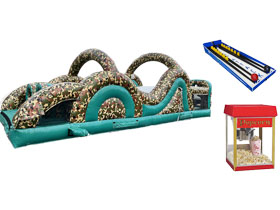 Obstacle course party package rental in Raleigh, NC